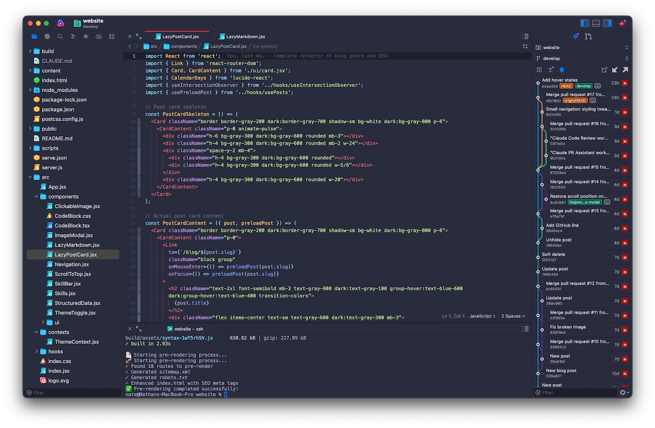 Nova code editor interface showing clean typography and balanced design