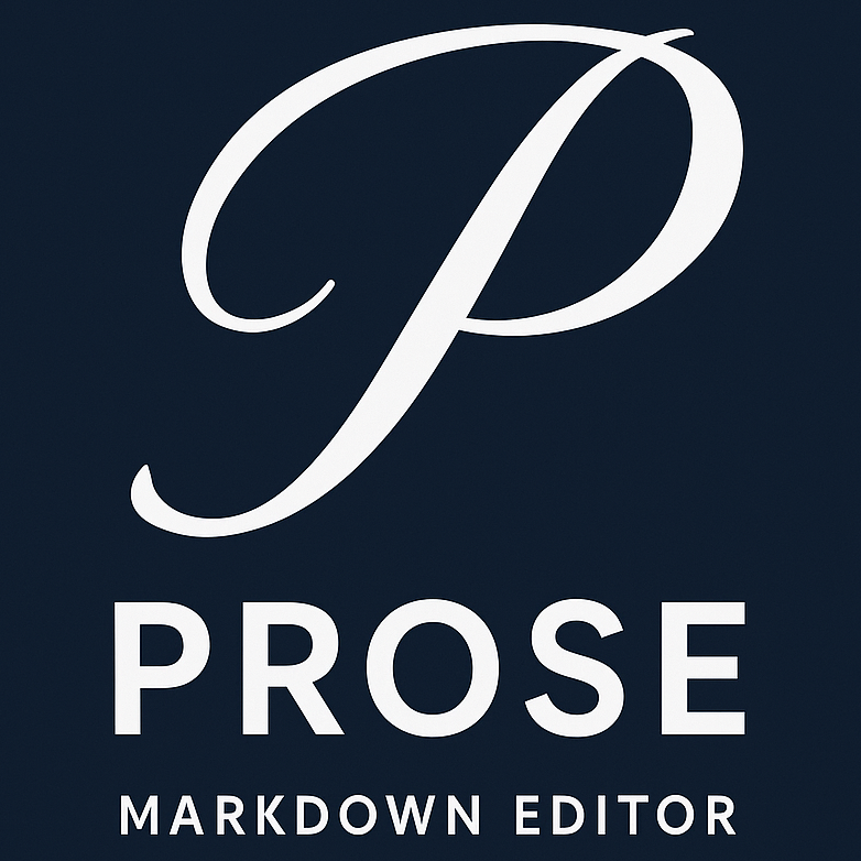 Prose editor logo and branding