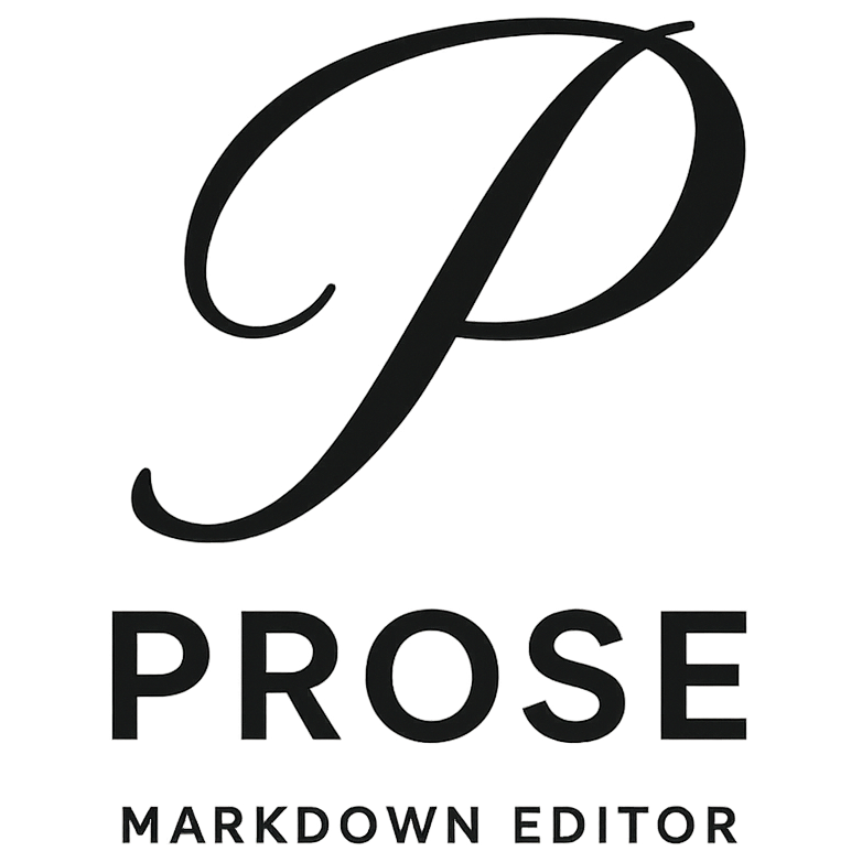 Prose editor logo and branding